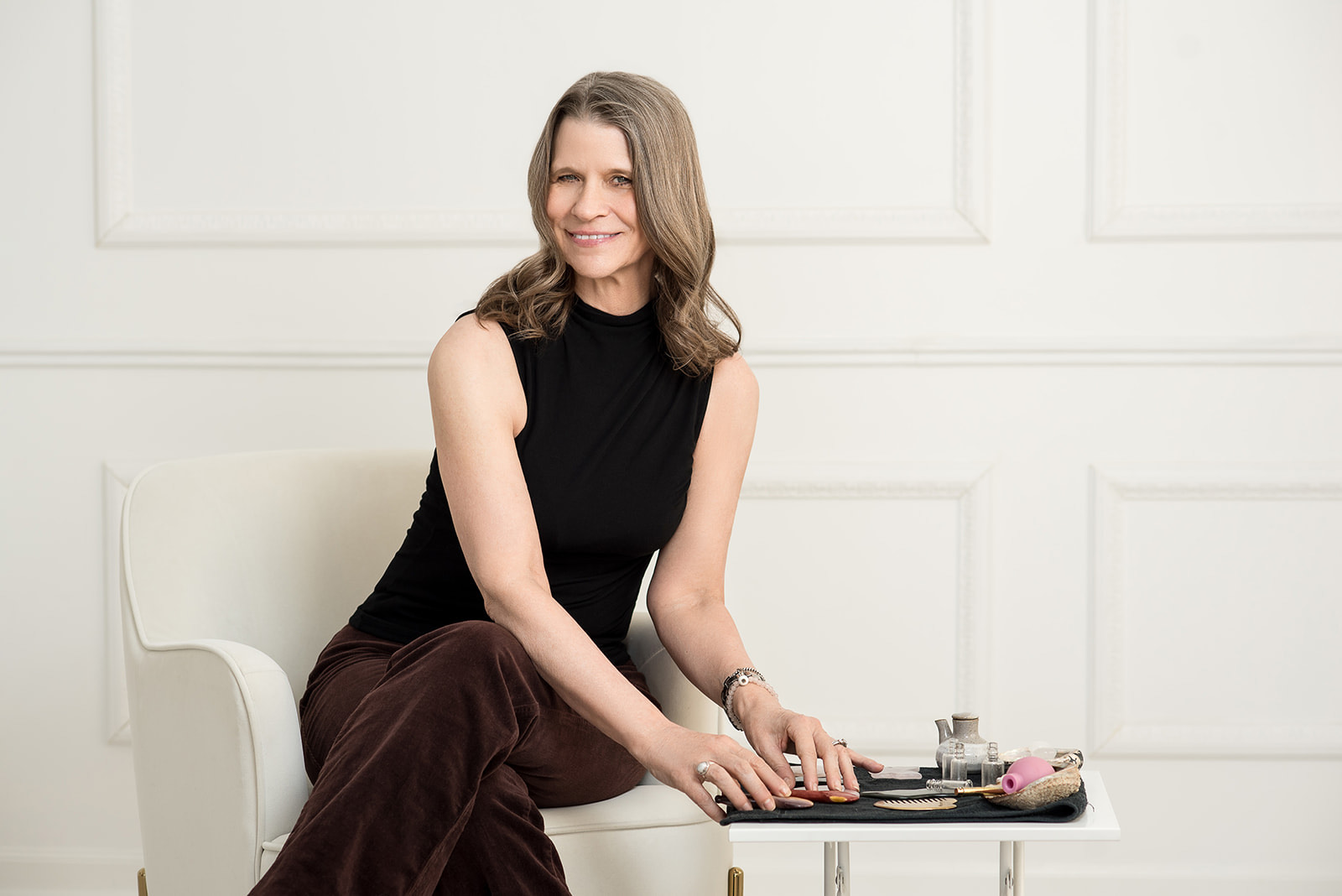 Portrait of Linda Frommeyer, owner of Organic Facialist.